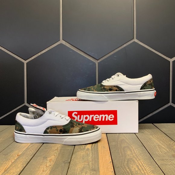 ~Used W/ Damaged Box! Mens Vans Era Pro Supreme x Comme de Garcons Camo Size 6 - Picture 2 of 6